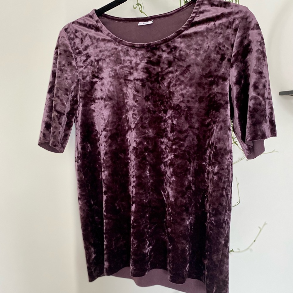 ❌SOLD❌ JACQUELINE de YONG Crushed Velvet Crop - Picture 2 of 11